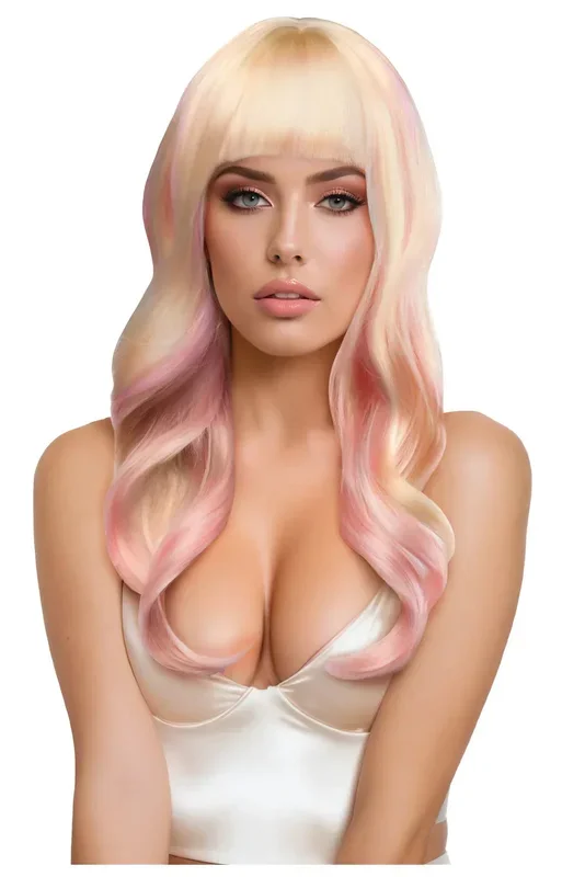 Nicki Premium Stylable Wig – Light Pink / Blonde