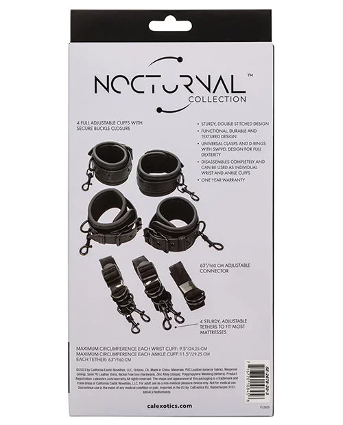 Nocturnal Collection Adjustable Bed Restraints – Black