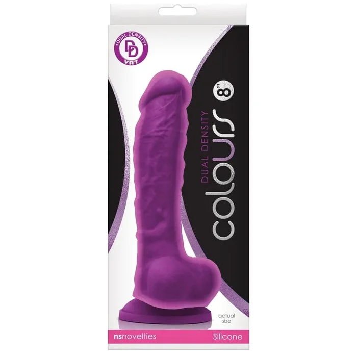 NS Novelties Colours Dual Density 8” Dildo Purple