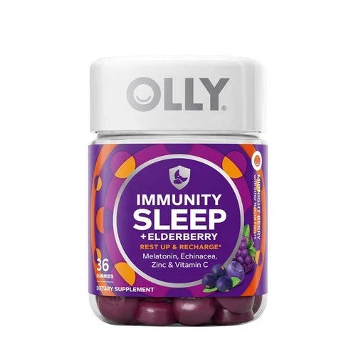 Olly, Immunity Sleep Plus Elderberry Midnight Berry, 36 Count