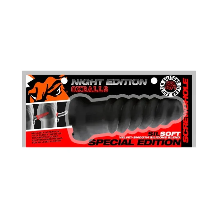 Oxballs Screwdhole Screw’d-In Open Tip Masturbator Special Edition Night