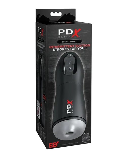 PDX Elite Suck-O-Matic Vibrating Stroker – Frosted/Black