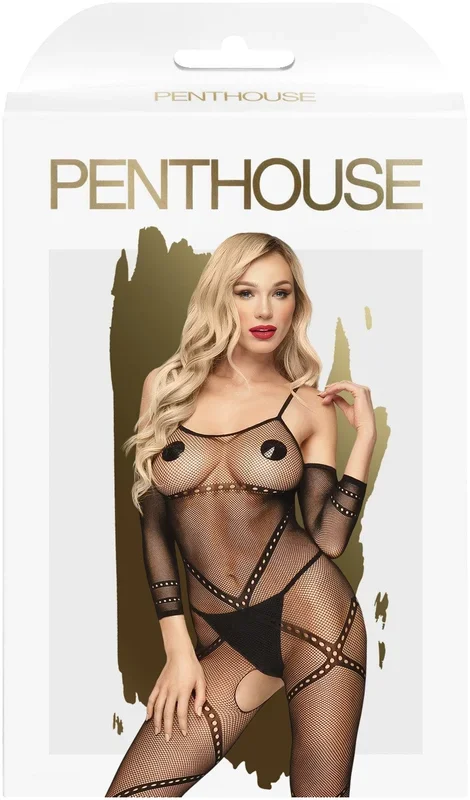 Penthouse Under Arrest Black Sheer Bodystocking
