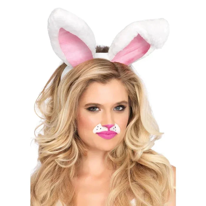 Plush Bunny Ears – White