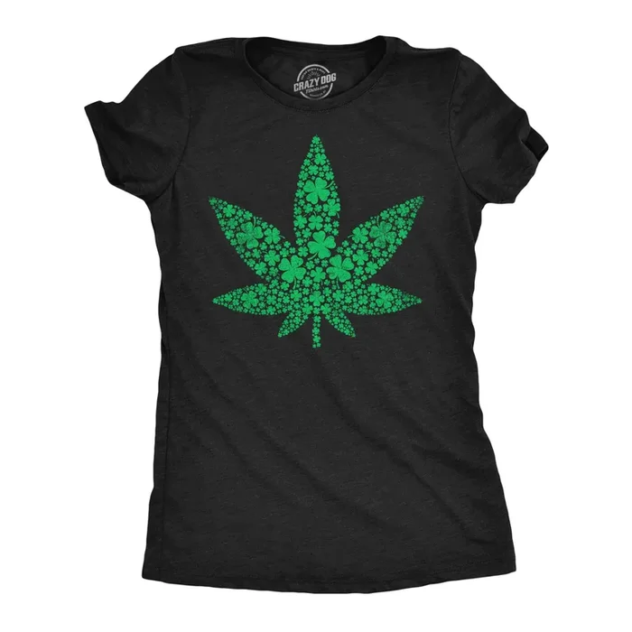 Pot Leaf Of Clovers Women’s Tshirt