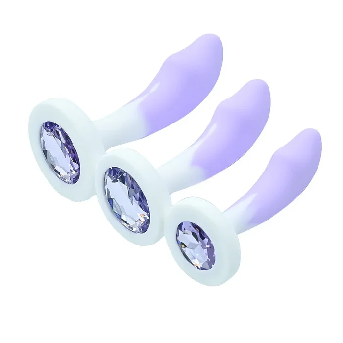 Purple Soft Silicone Jewelry Anal Plug