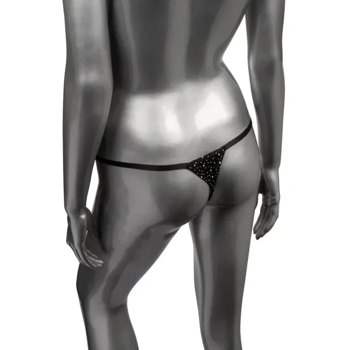 Radiance Plus Size Crotchless Thong – Black