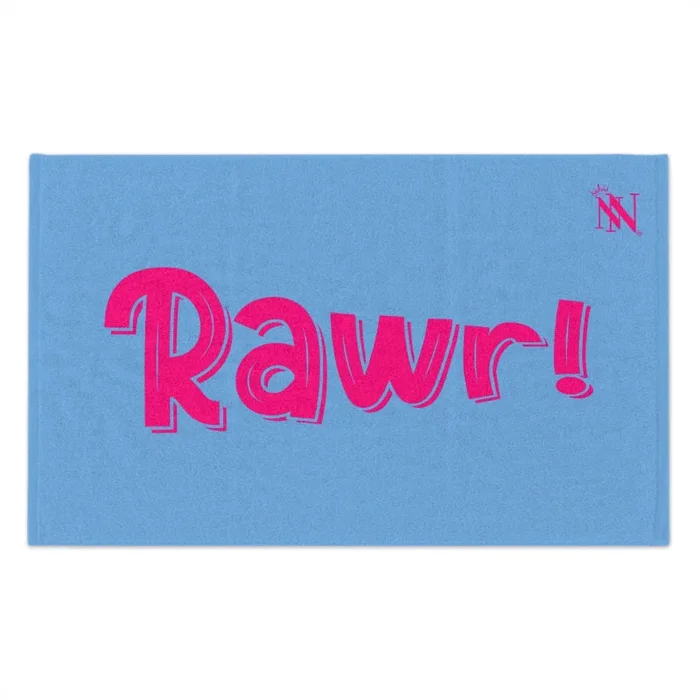 Rawr! Light Blue | Mix & Match Soft Fun-Flirty Lovers’ Towels