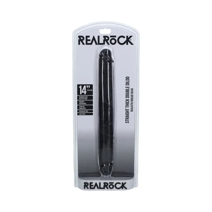 RealRock 14 inches Thick Double-Ended Dong Black