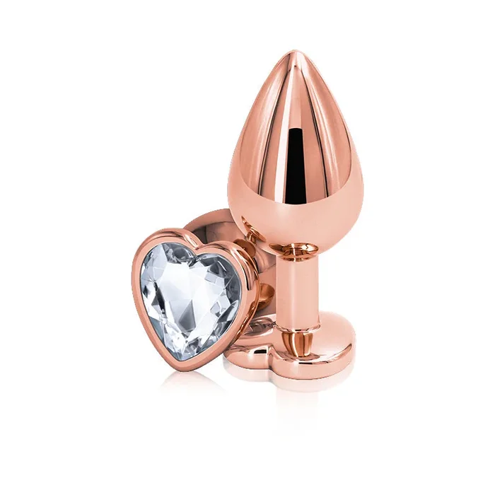 Rear Assets Rose Gold Heart Plug -Medium