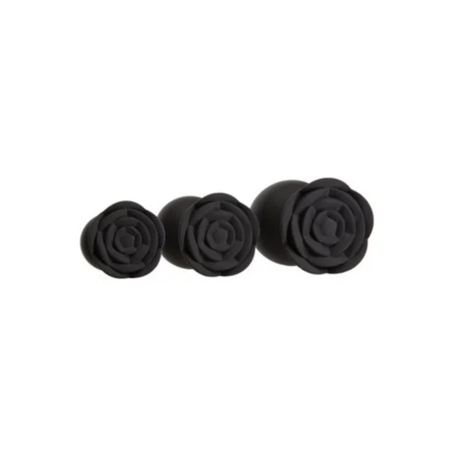 Roses Til’ Dawn – Silicone Anal Plug Kit – Starter Kit – Black