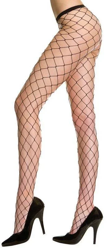 Seamless Big Diamond Net Pantyhose – One Size Available