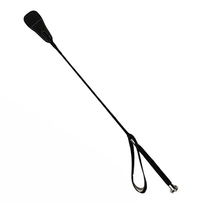 Sexyland Faux Leather Riding Crop With Silver Tip Handle
