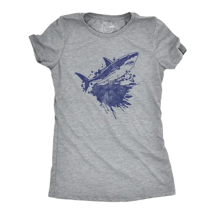 Shark Ink Splatter Women’s T Shirt
