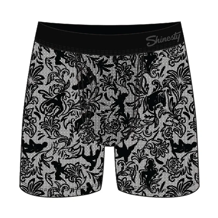 Shinesty The Racy & Lacy Provocative Lace Ball Hammock Pouch Underwear with Fly L