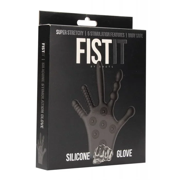 Shots Fistit Silicone Stimulation Glove – Black