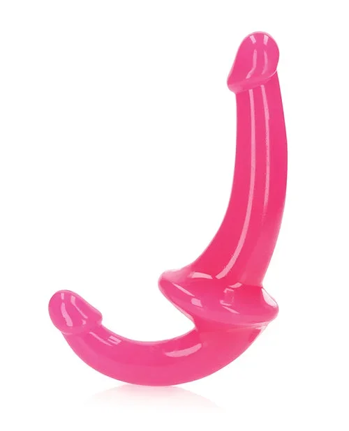Shots RealRock 6″ Strapless Strap On Glow in the Dark – Neon Pink