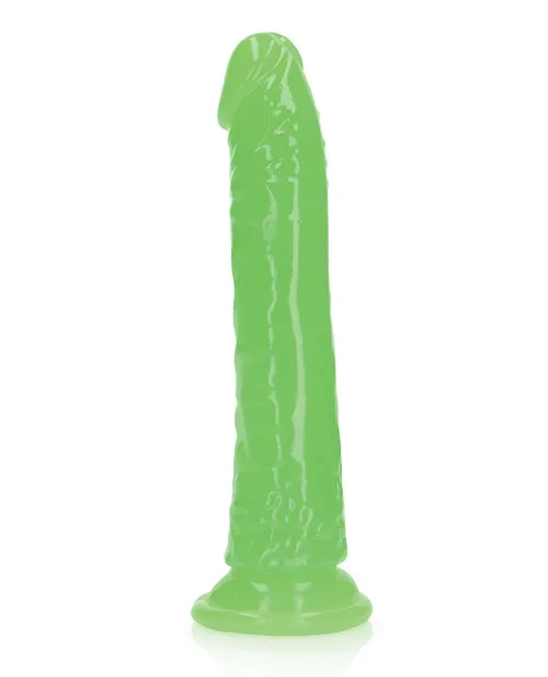 Shots RealRock 7″ Slim Dildo Glow in the Dark – Neon Green