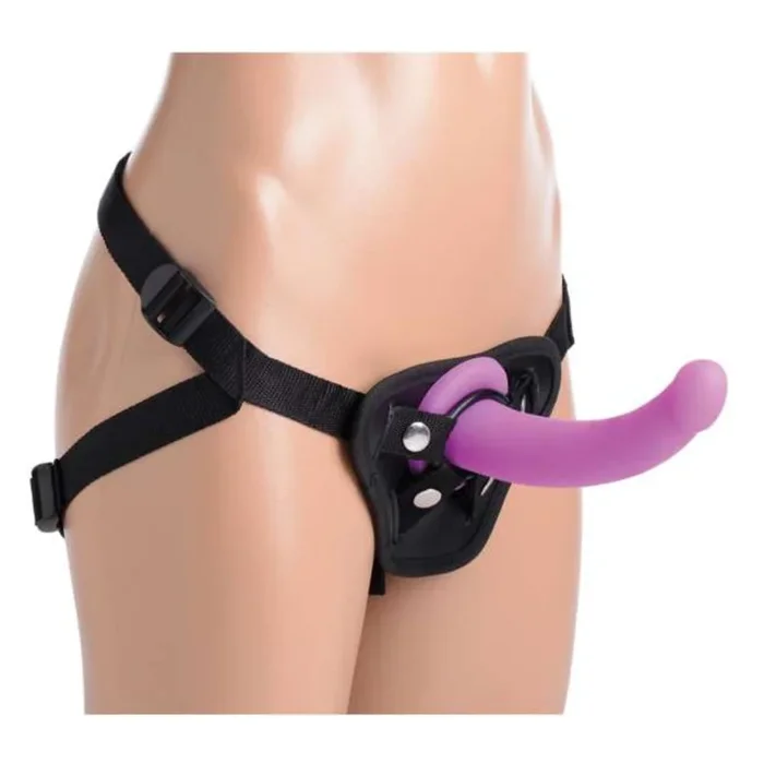 Silicone G-Spot Dildo & Sex Harness Set