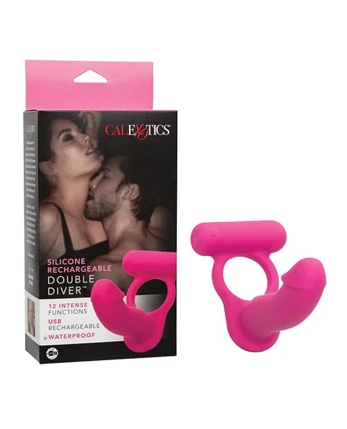 Silicone Rechargeable Double Diver – Pink