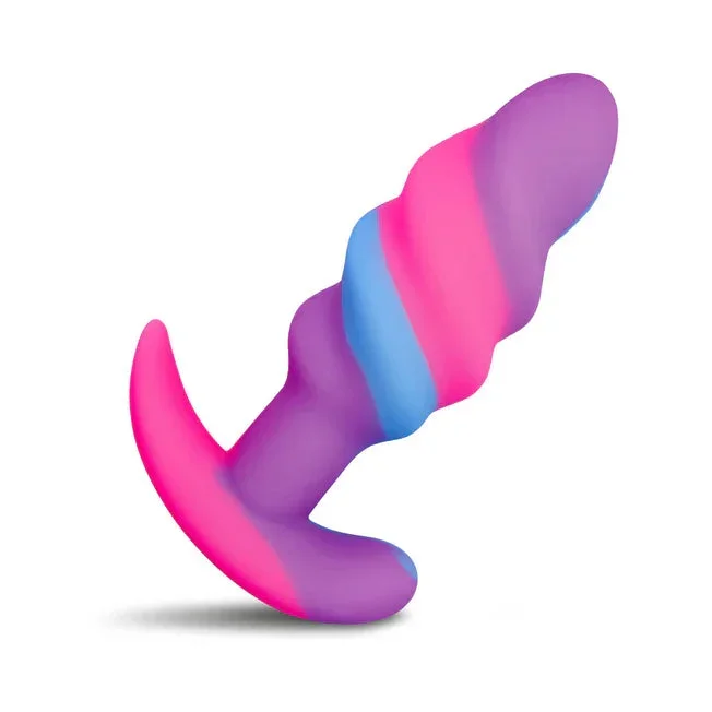 Small Unicorn Swirl Silicone Butt Plug