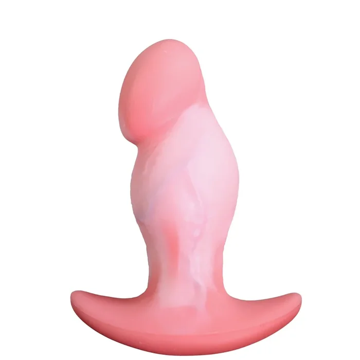 Soft Silicone Curved Anal Plug with T-Bar Base