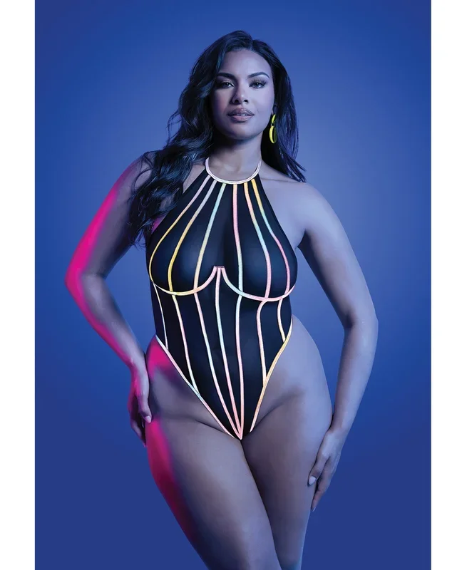 Solar Flare Flash Reflective Binding Halter Tie Teddy – Black QN