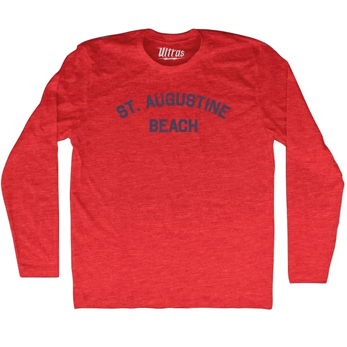 St. Augustine Beach Adult Tri-Blend Long Sleeve T-shirt