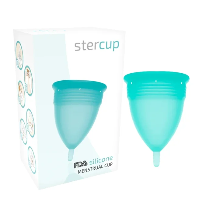 STERCUP – FDA SILIKONA MENSTRUĀLĀ KAULE AQUAMARINE – IZMĒRS S