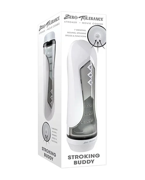 Stroking Buddy Vibrating Stroker – White