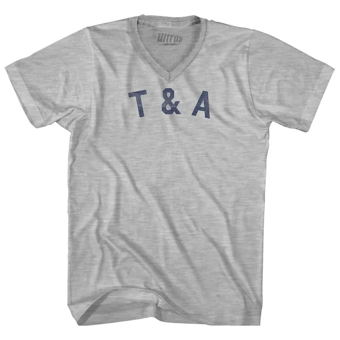 T & A Adult Cotton V-neck T-shirt