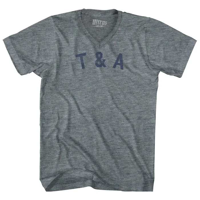 T & A Adult Tri-Blend V-neck T-shirt