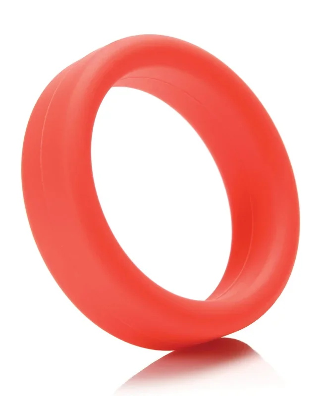 Tantus 1.5 Inch Supersoft Silicone C Ring Crimson For Comfort And Safety