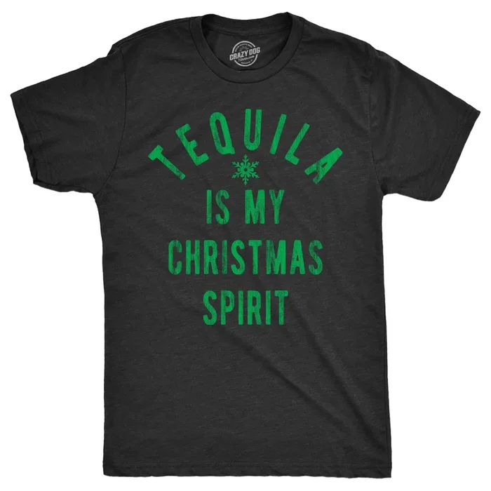 Tequila Is My Christmas Spirit Men’s T Shirt