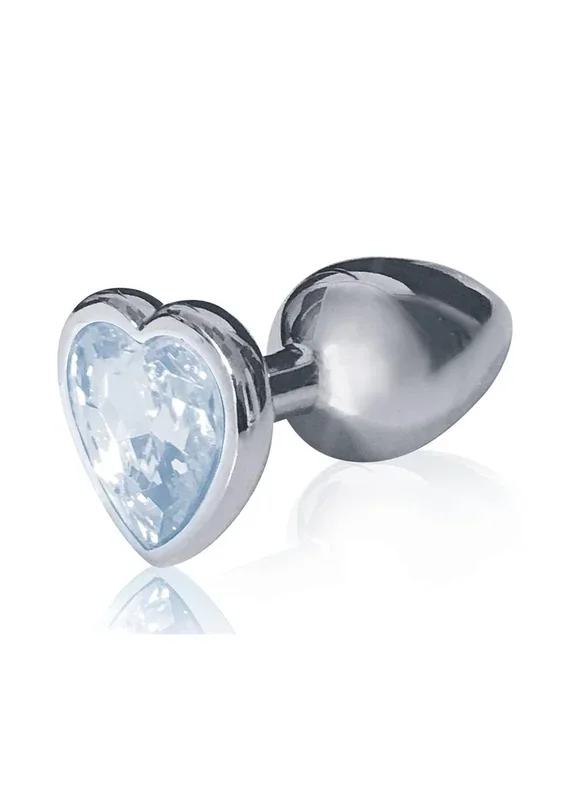 The 9’s – The Silver Starter Bejeweled Heart Stainless Steel Plug