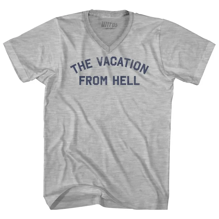 The Vacation From Hell Adult Cotton V-neck T-shirt