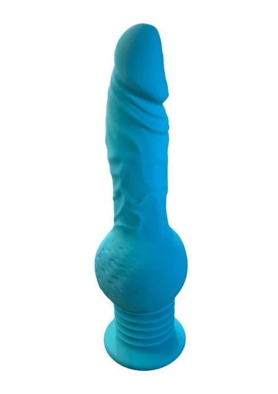 Throb Rechargeable Silicone Thrusting Dildo with Balls and Suction Cup