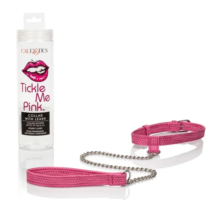 Tickle Me Pink Collar With Leash