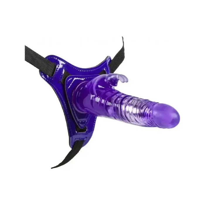 Vibrating Rabbit Strap On Dildo Sex Toy Couples Harness Solid Pegging Lesbian