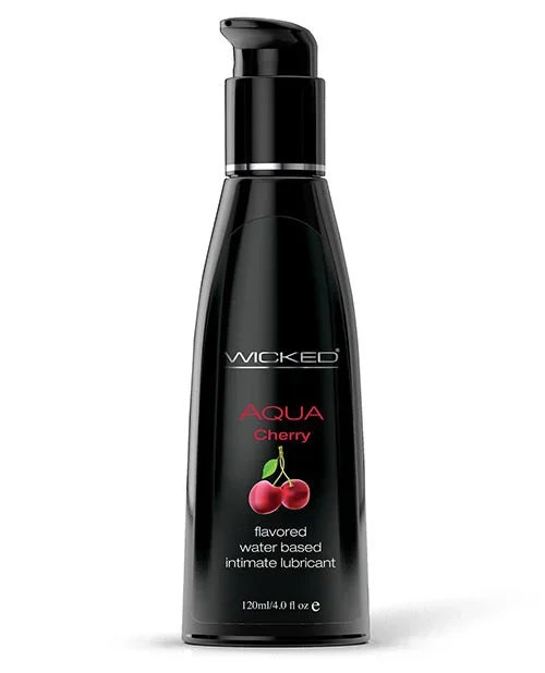 Wicked Sensual Care Aqua Water Based Lubricant – 4 oz Cherry