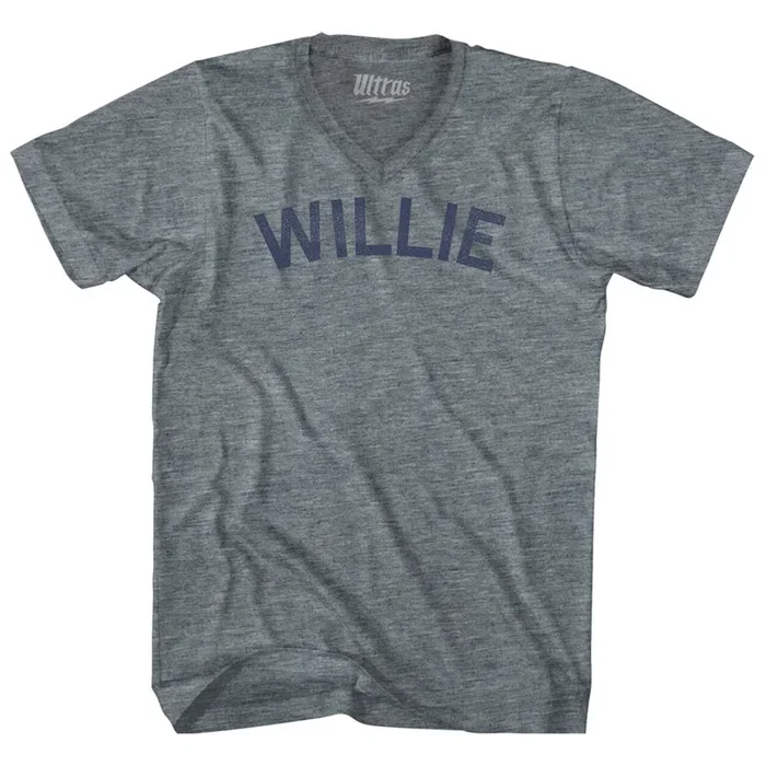 Willie Adult Tri-Blend V-neck T-shirt