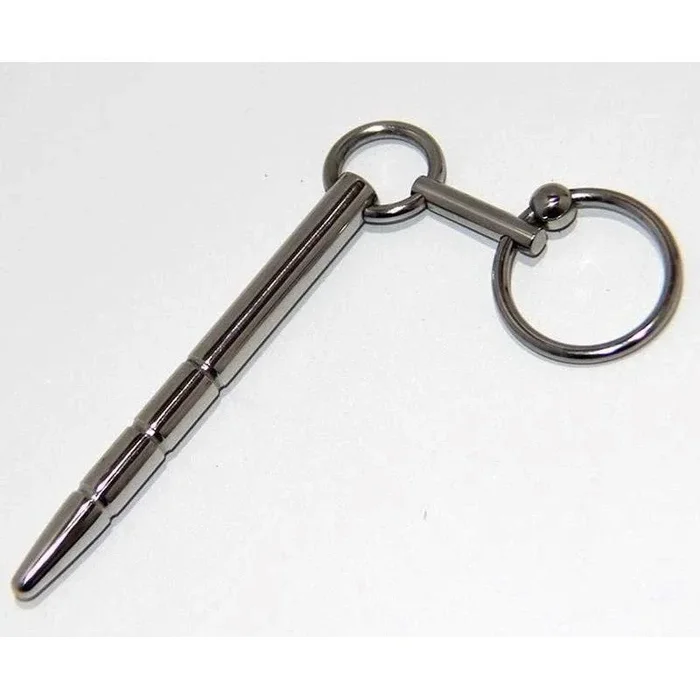 Xtube Steel Ribbed Penis Plug Wand with Glans Ring