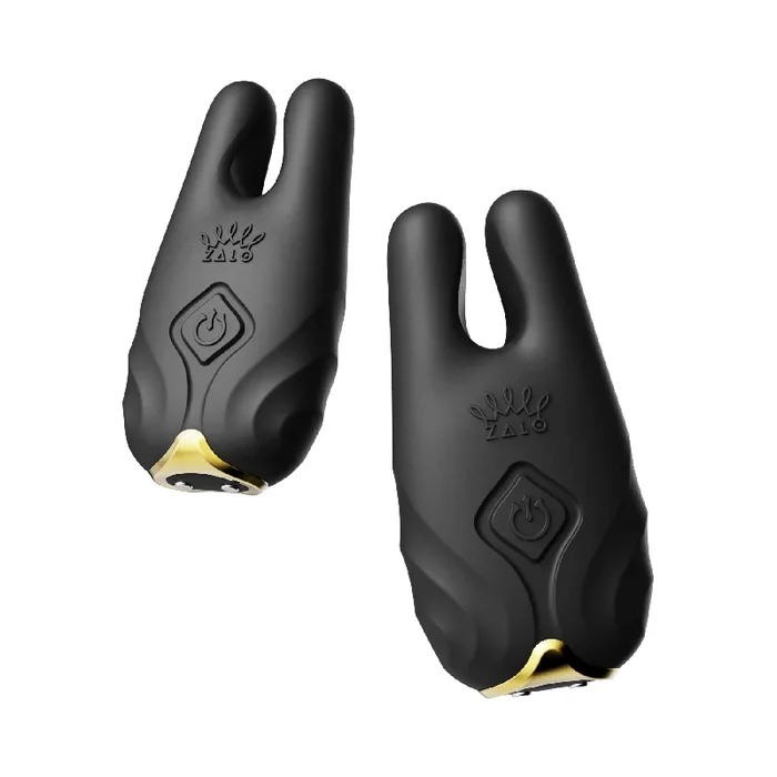ZALO Nave Vibrating Nipple Clamps Obsidian Black