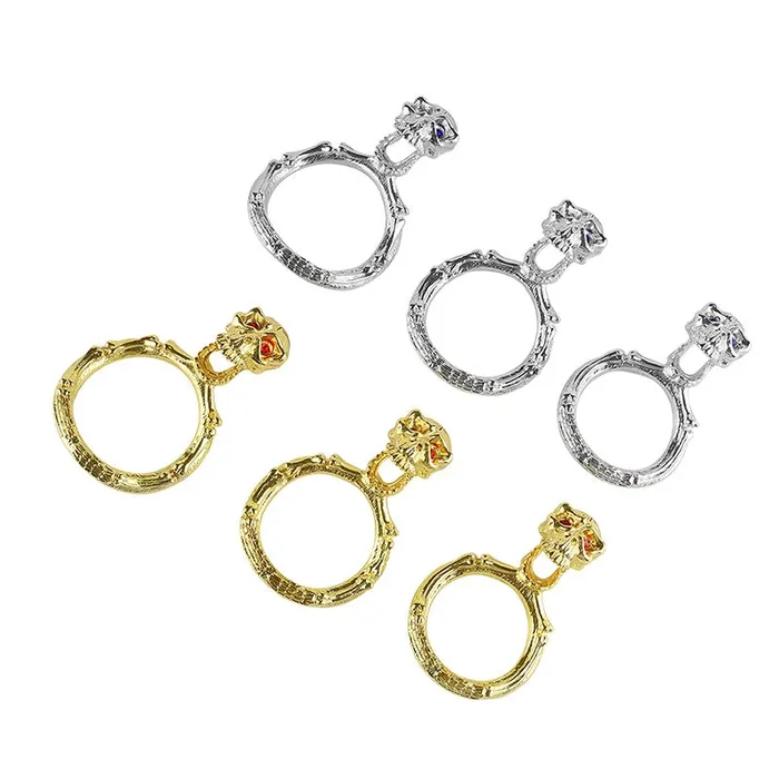 Zinc Alloy Skeleton Seminal Lock Ring Scrotal Penis