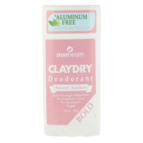 Zion Health, Clay Dry Bold Sweet Amber Deodorant, 2.8 Oz