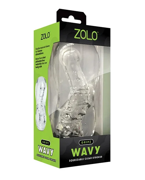 ZOLO Gripz Wavy Stroker – Clear