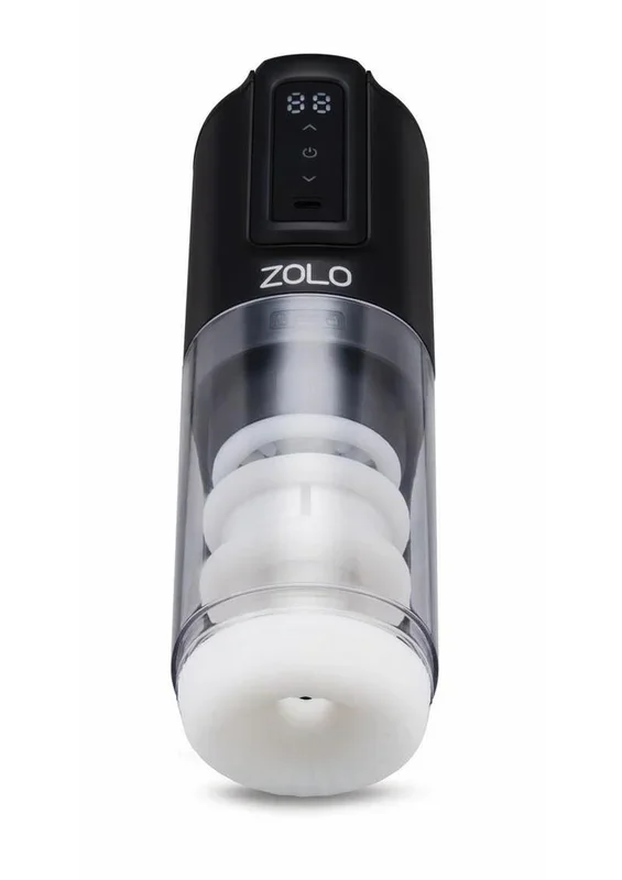Zolo Hawk Tuah Ultimate BJ Thrusting Rechargeable Masturbator – Black/Clear