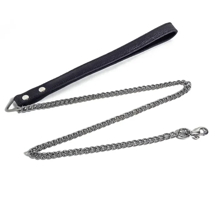Zorba Grain Leather Chain Leash