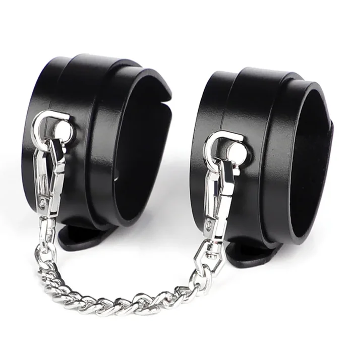 ZYL Genuine Leather D-Ring Petite Ankle Cuffs