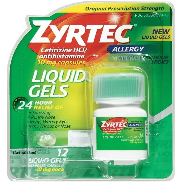 Zyrtec Allergy Relief Liquid Gels 10Mg 12ct